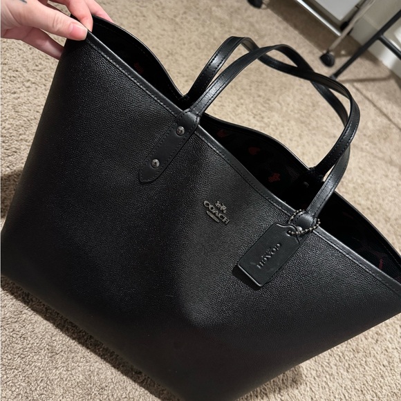 Coach Handbags - Coach Black Leather Tote Bag